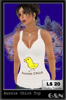 Second Life Marketplace - G&N Quality Design Australia Aussie Chick Top